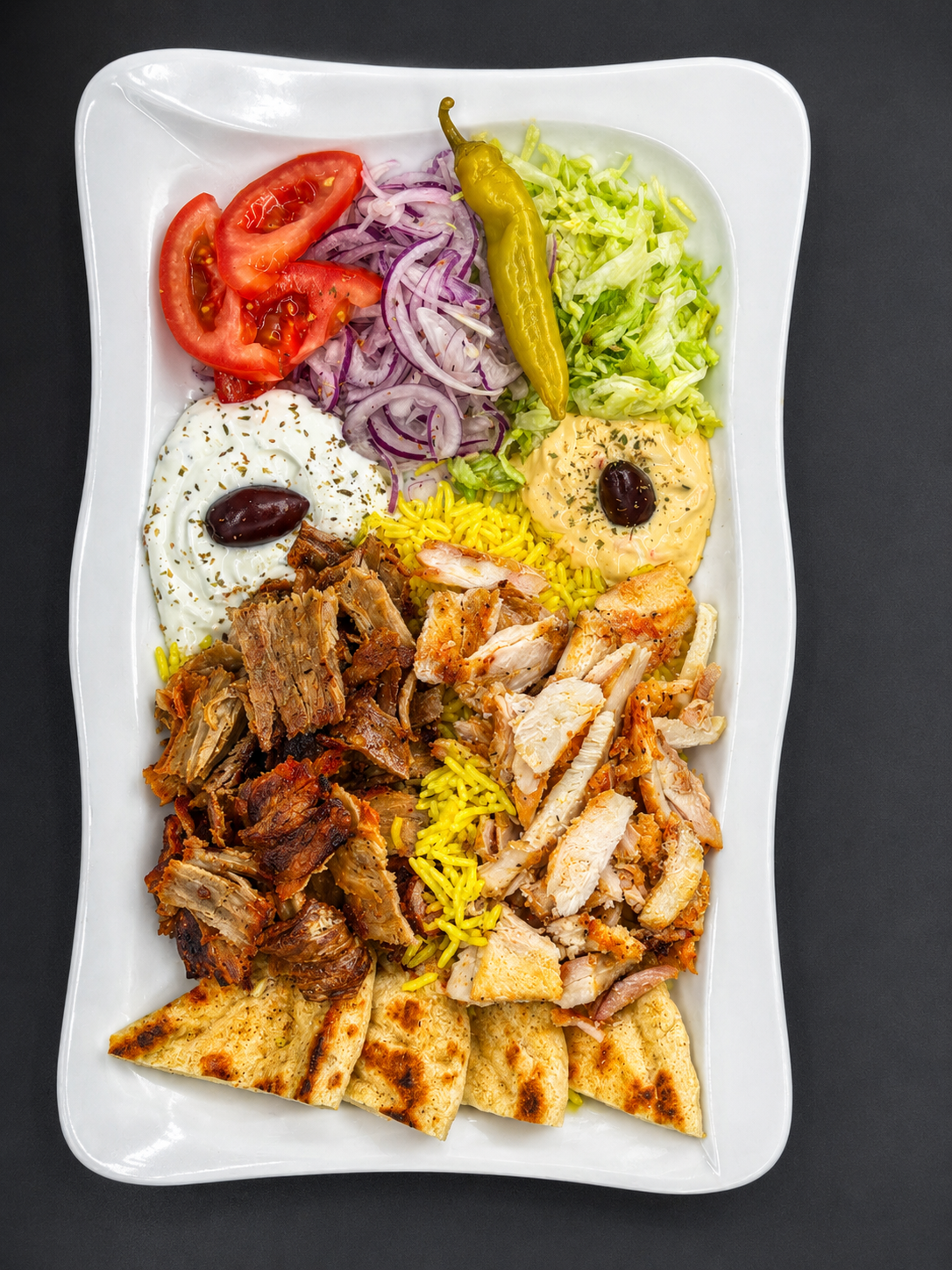 23. Gyros Mix fläsk&kyckling Tallrik