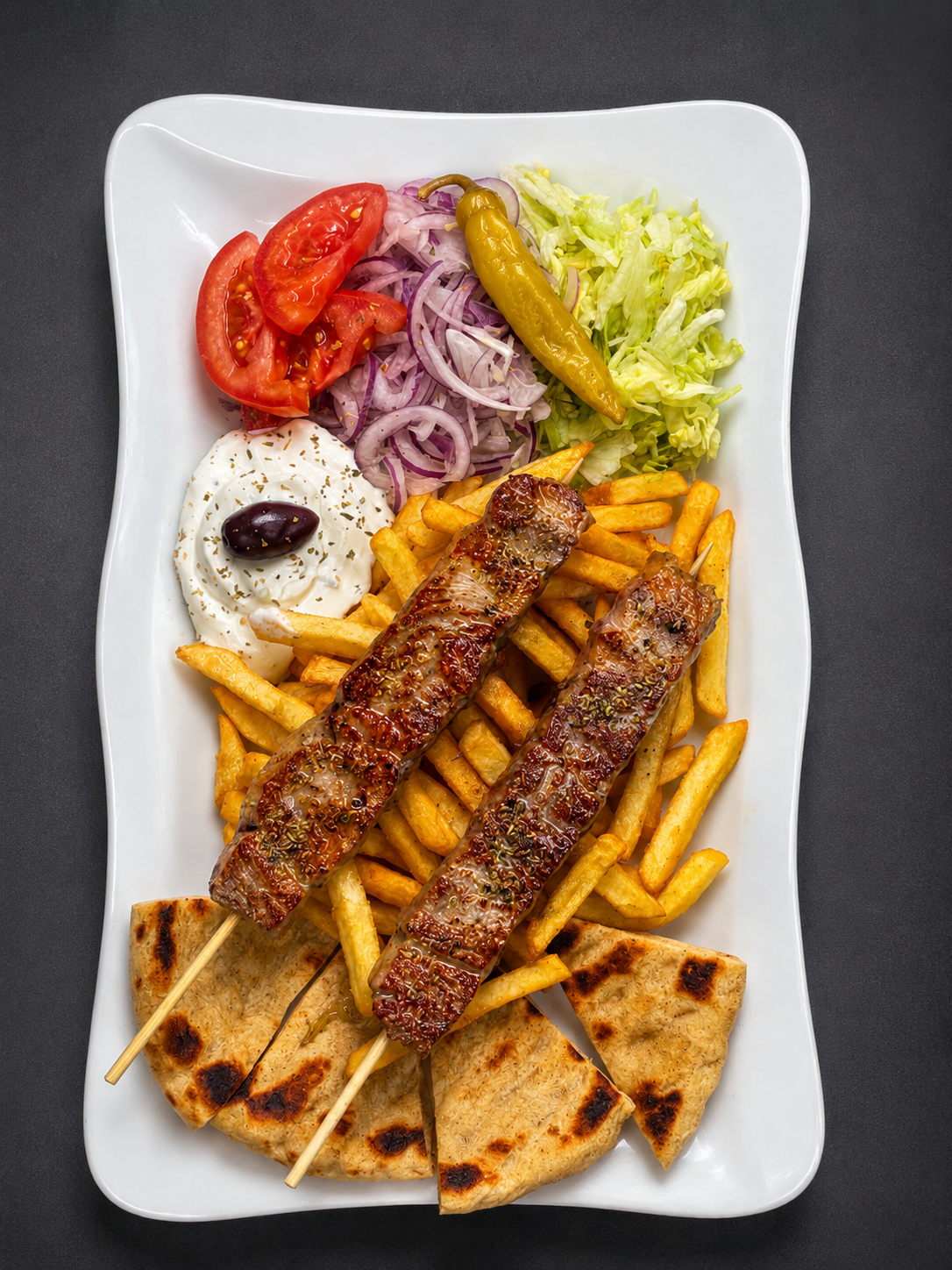 25. Souvlaki fläsk Tallrik