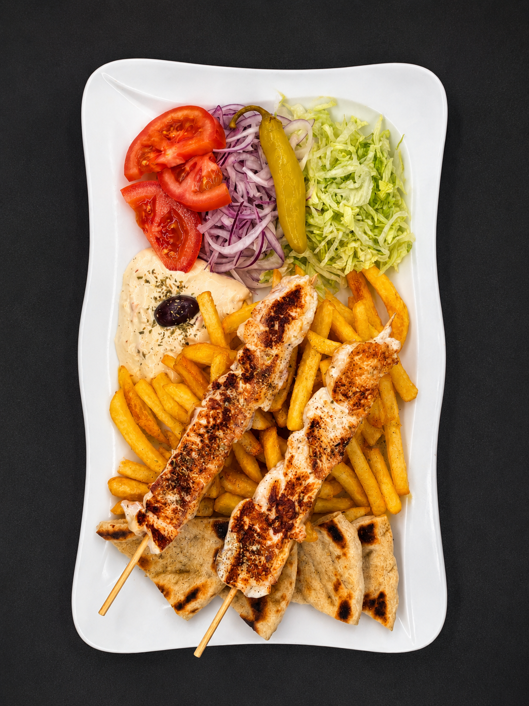 26. Souvlaki kyckling Tallrik