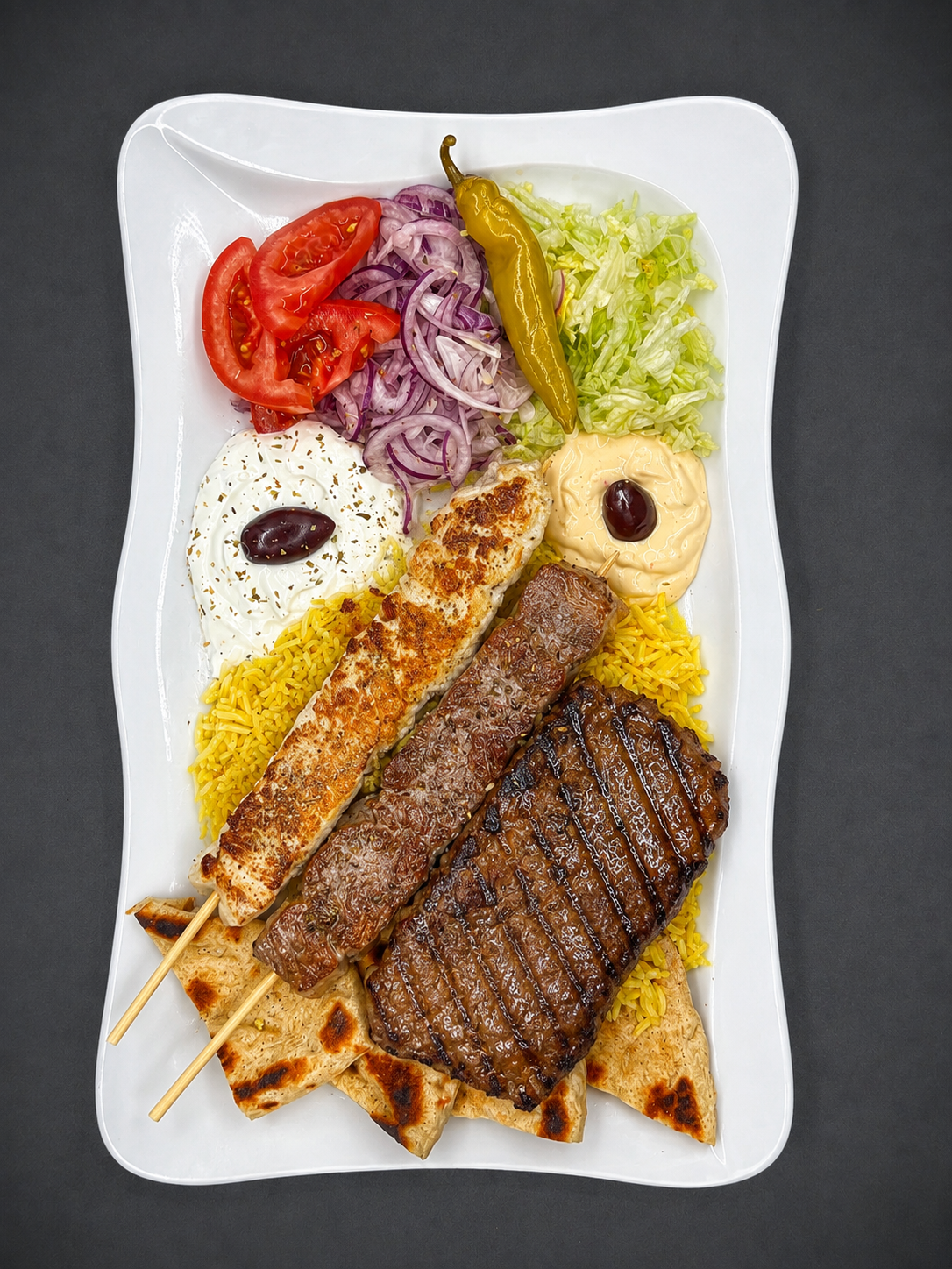 33. Souvlaki mix Tallrik